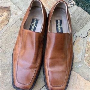 Zengara Mens Brown Leather Loafers